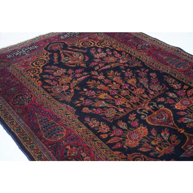 Textile Antique Manchester Kashan Rug 3'6'' X 4'10'' For Sale - Image 7 of 10