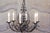 French Mid 20th Century French Six Light Wrought Iron Chandelier with Cascading Scrolls, USA Wired For Sale - Image 3 of 10