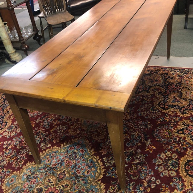 French 19thc Fruitwood Farm House Table For Sale In Philadelphia - Image 6 of 6