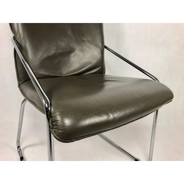 Mid-Century Modern Mid-Century Tubular Steel Office Chair, 1960s, Set of 3 For Sale - Image 3 of 14