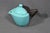 Mid 20th Century Vallauris – Black and Turquoise Blue Faience Coffee Set - 15 pcs For Sale - Image 12 of 18
