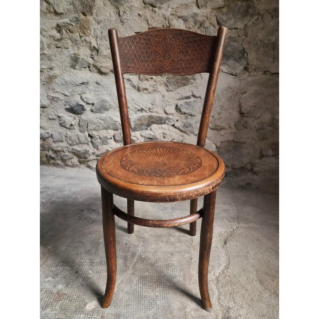 Antique Bistro Chairs in Bentwood by Fischel Austria, 1890s, Set of 2 For Sale - Image 6 of 18