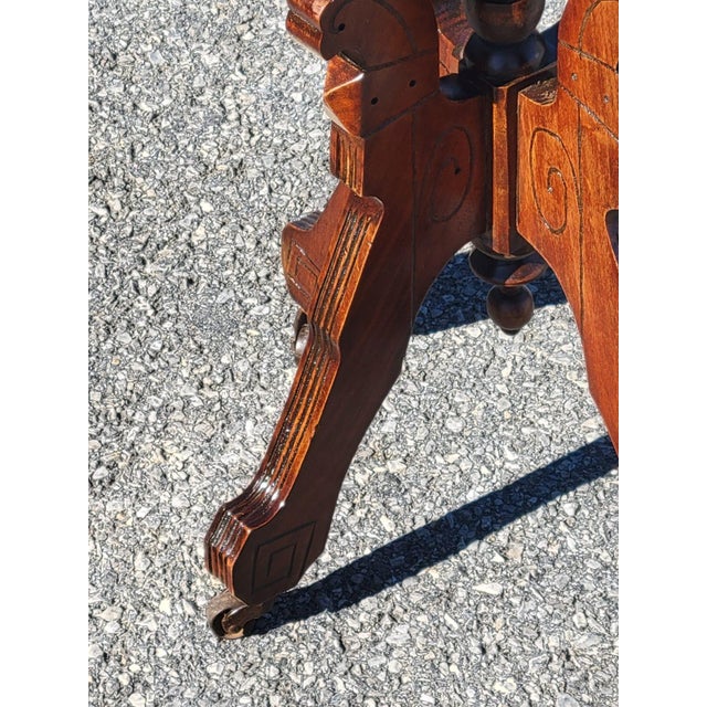 19th Century American Walnut Marble Side Table For Sale - Image 18 of 18