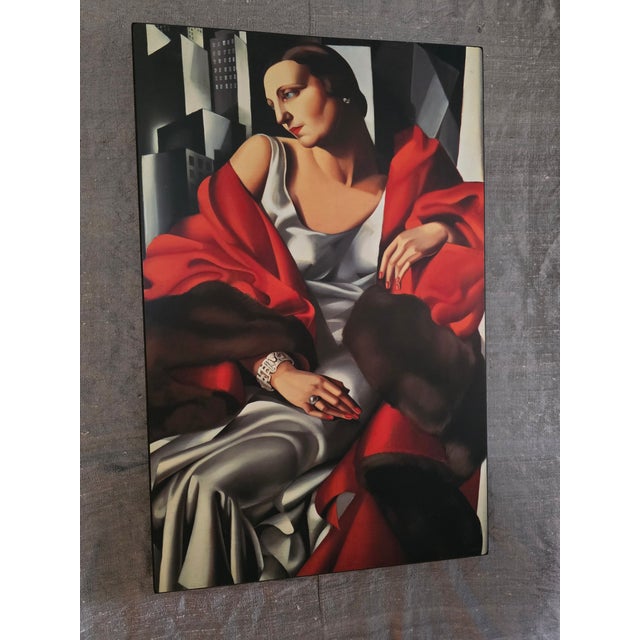 Wood 1990s Tamara De Lempicka Madame Boucard Wood Print Reproduction For Sale - Image 7 of 10