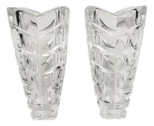 Pair of Vases Hand Cut Crystal by Lenox Made in Germany