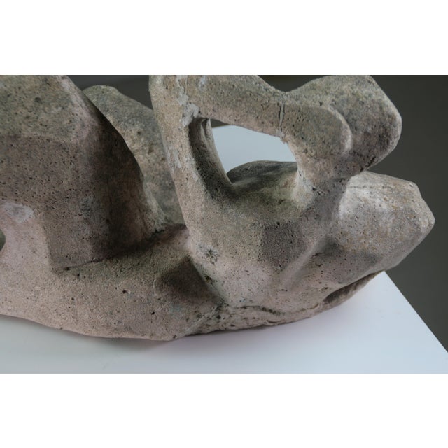 French Artist, Modernist Sculpture of a Reclining Female Nude, Reconstituted Stone For Sale - Image 15 of 18
