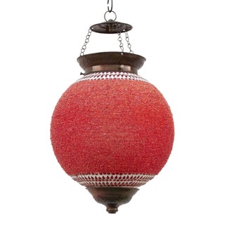 Crimson Pendant Sphere Lantern For Sale