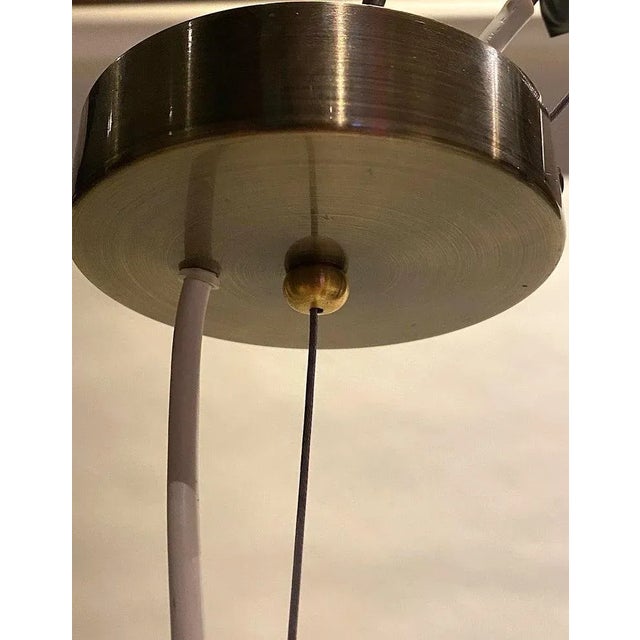 Italian 1970s White and Beige Blown Glass Pendant Light For Sale - Image 9 of 10