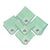Chinoiserie Chinoiserie Mint Green Square Embroidered Pagoda Motif Cloth Dinner Napkins - 5 For Sale - Image 3 of 6