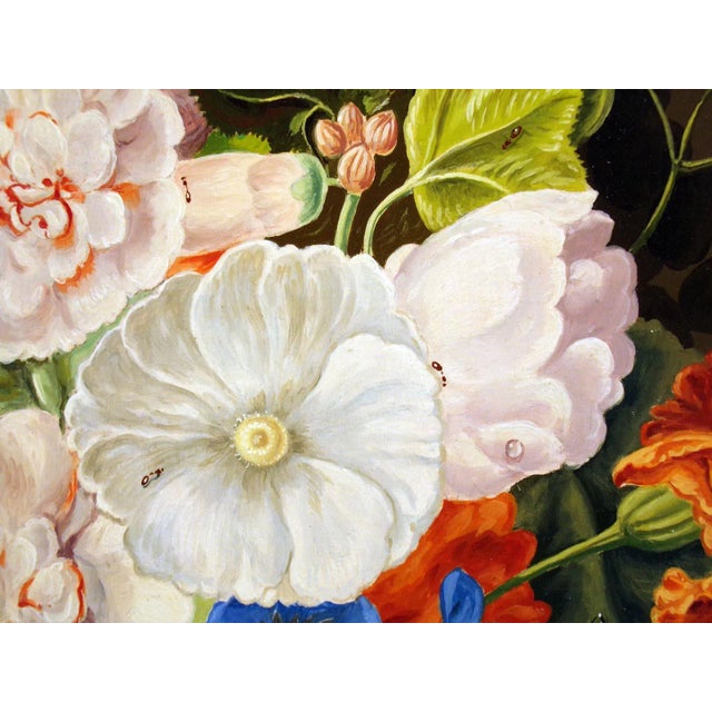 Othmer Karner "Flowers" Realistic Floral Vase Bouquet Framed Original Oil Painting Signed For Sale - Image 4 of 8