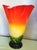 Mid-Century Modern 1970s Vibrant Mid-Century Murano Style Handblown Ruffled Handkerchief Vase For Sale - Image 3 of 4