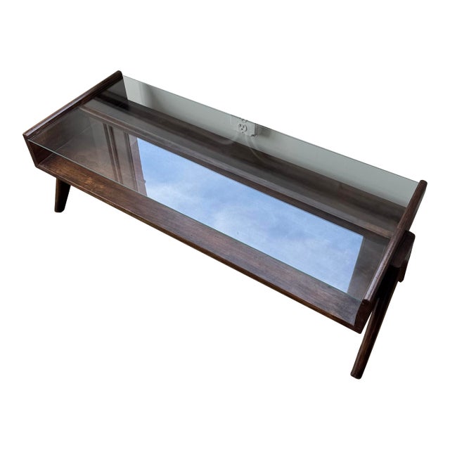 1960's Pierre Jeanneret Pj-Tb-05-a Glass Coffee Table For Sale