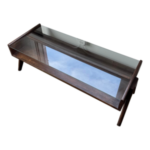 1960's Pierre Jeanneret Pj-Tb-05-a Glass Coffee Table