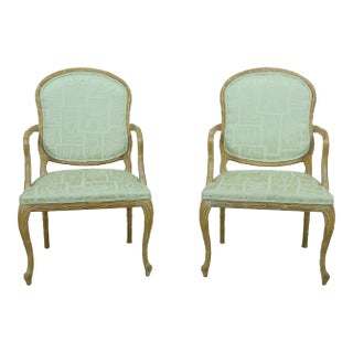 Pair Modern Design Open Armchairs For Sale