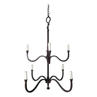 Benedict Wrought Iron Chandelier by Miamar Home For Sale