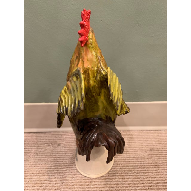 Michele Karam Ceramic Rooster Sculpture Chairish