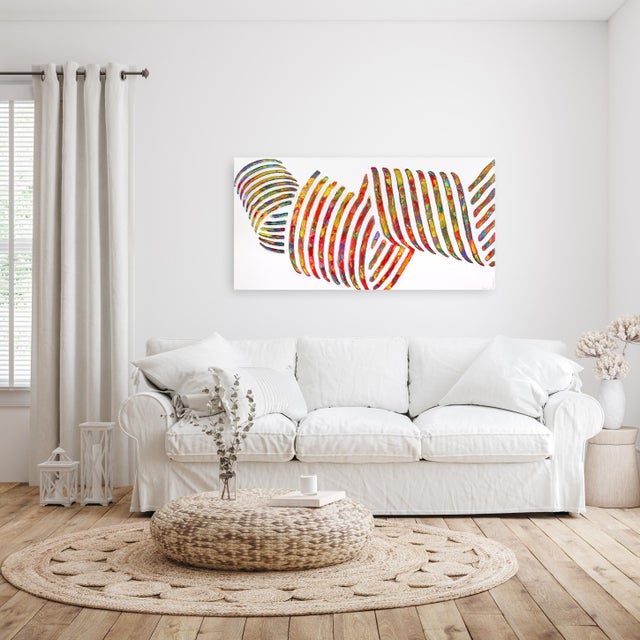 White Vortex of the Heart - Large Colorful Abstract 3d Textural Painting Original Artwork by Virginie Schroeder For Sale - Image 8 of 9