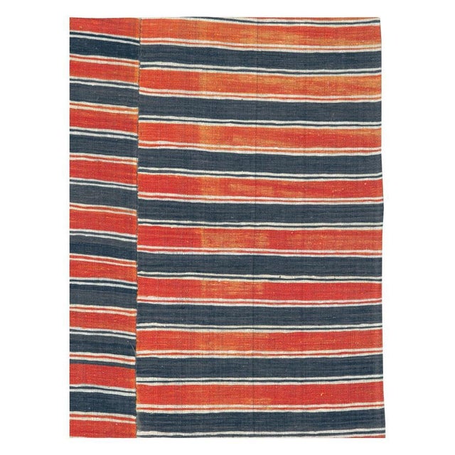 Modern Galerie Shabab Collection Red & Black Mid-20th Century Handmade Turkish Flat-Weave Kilim Accent Rug For Sale - Image 3 of 10