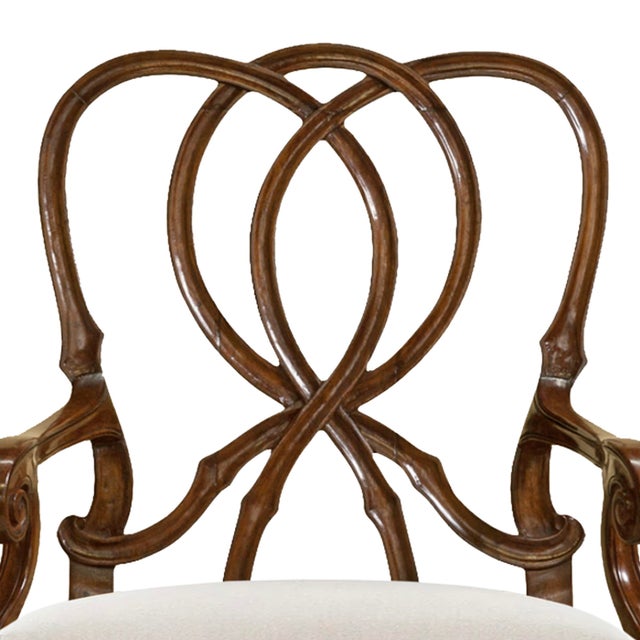 Brown Pair of Rose Tarlow Georgina Ribbon Back Armchairs For Sale - Image 8 of 13