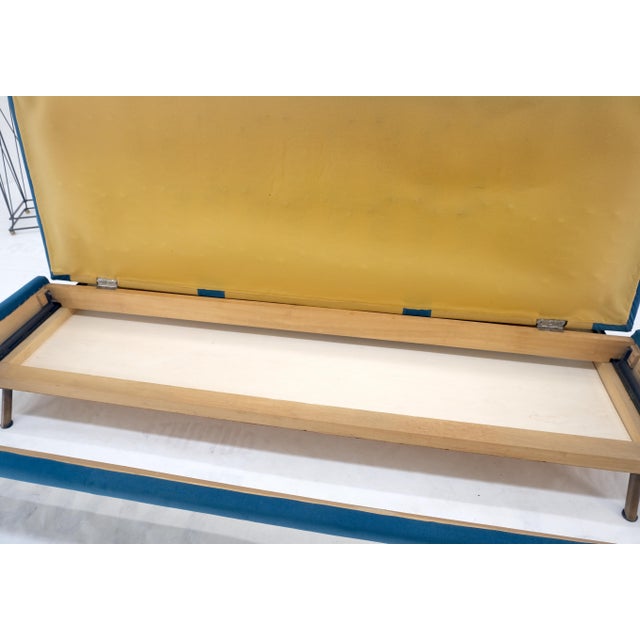 Textile Marco Zanuso Sofa for Arflex Mid Century Italian Modern Teal Upholstery Clean! For Sale - Image 7 of 18