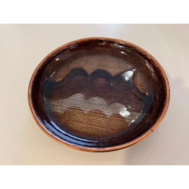 Studio Del Campo Wave Italian Mis Century Enamel Bowl For Sale - Image 12 of 13