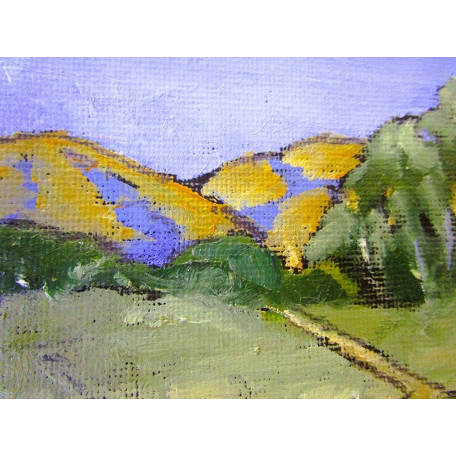 Miniature California Valley Hills Art Lynne French Landscape oil painting by Lynne French. The signed original painting...