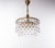 1960s Vintage Teardrop Chandelier in Crystal Glass & Brass, 1960s For Sale - Image 5 of 13