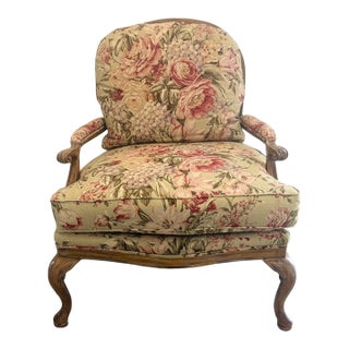 1990s Michael Thomas French Country Bergère Chair For Sale