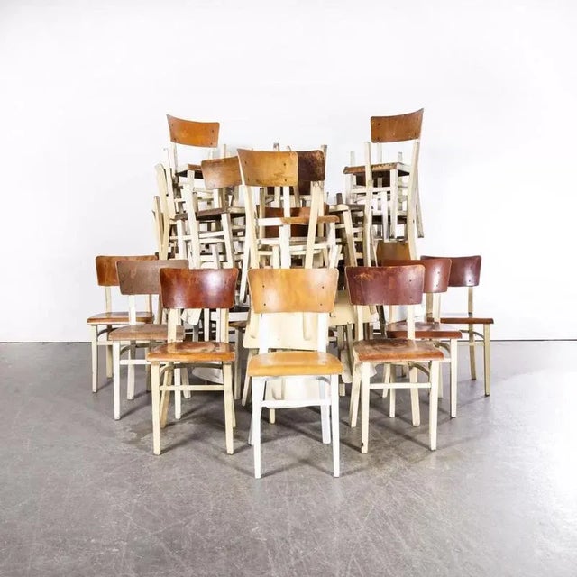 1950s Vintage Bentwood Painted Dining Chair from Thon, 1950s For Sale - Image 5 of 10