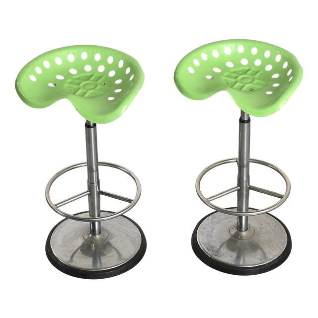 Model Faucheuse Bar Stools by Etienne Fermigier for Mirima, 1970s, Set of 2 For Sale