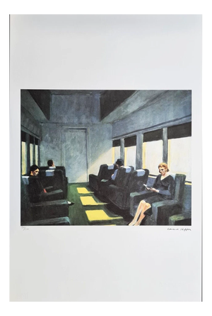 After Edward Hopper, Chair Car, 1990s, Paper