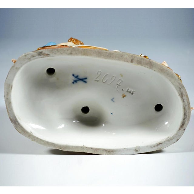 Blue Porcelain Group by J.F. Eberlein for Meissen For Sale - Image 8 of 9
