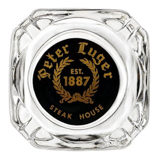 Vintage Peter Luger Nyc Steakhouse Restaurant Glass Ashtray For Sale