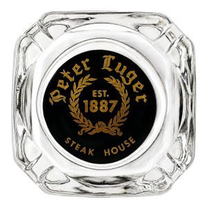 Vintage Peter Luger Nyc Steakhouse Restaurant Glass Ashtray