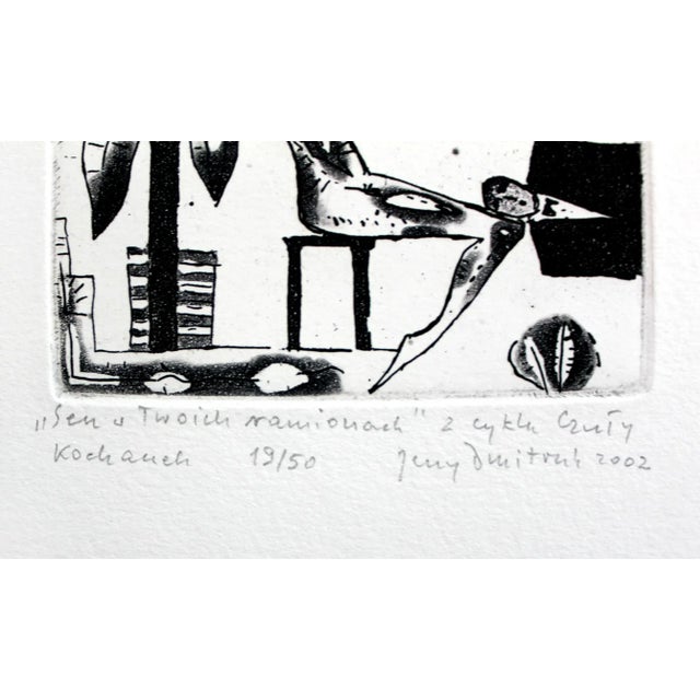 Jerzy Dmitruk, Sleep in Your Arms Tender Lover, 2002, Etching & Paper For Sale - Image 3 of 6