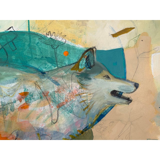 Paint "Lobo-Motion" a Wolf Painting by LWren Walraven For Sale - Image 7 of 10