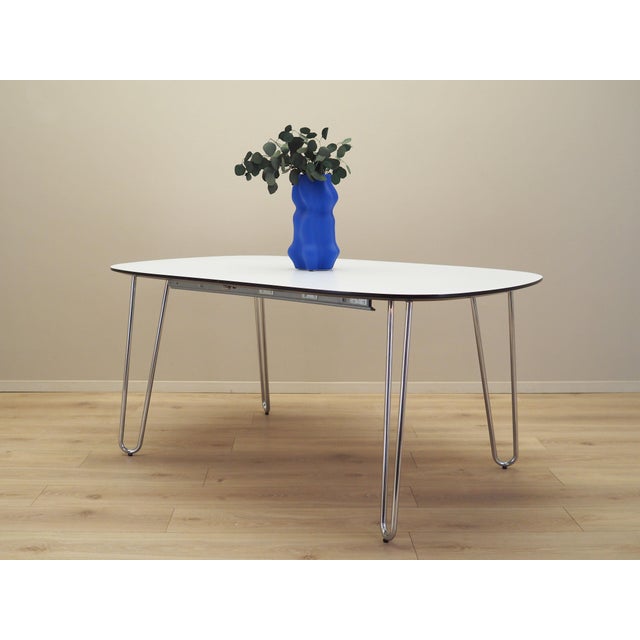 Vintage Italian White Table, 1990s For Sale - Image 3 of 18