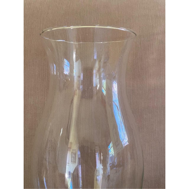 Traditional Colonial Williamsburg Style Glass Hurricane Candle Shade Globe 14" Vintage For Sale - Image 3 of 5