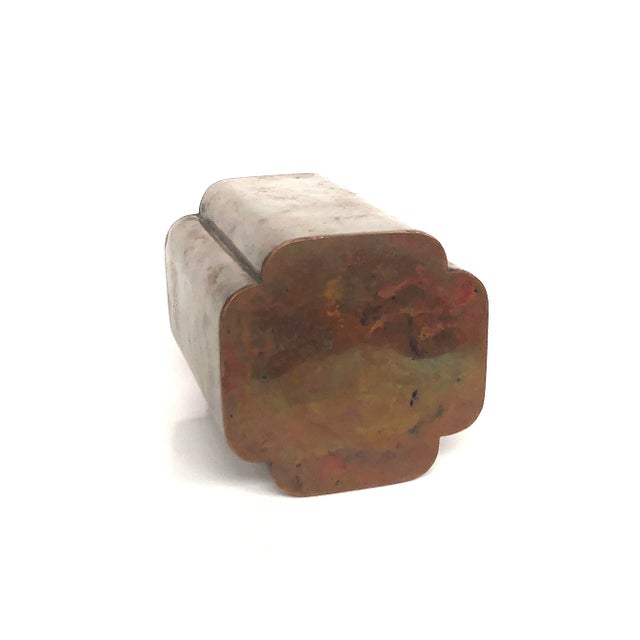 Copper Early 20th Century Vintage Copper Tea Caddy Stash Box For Sale - Image 8 of 13