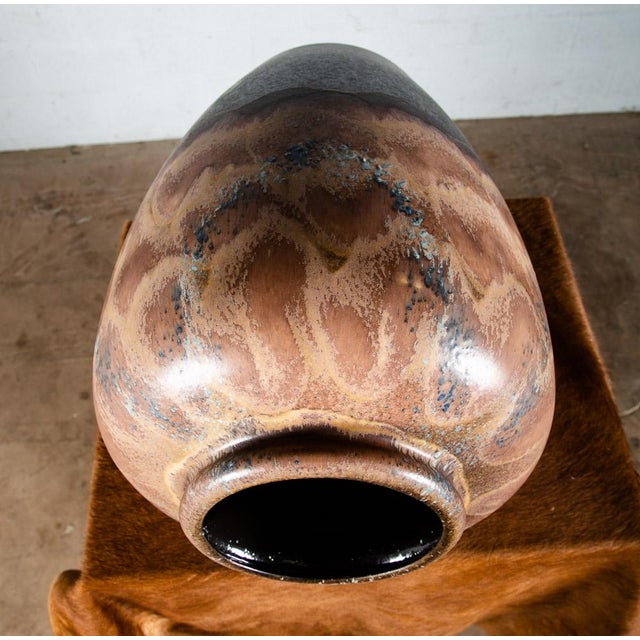 Mid Century Modern Art Pottery Vase Studio Ceramics Brown Tan Tall ...