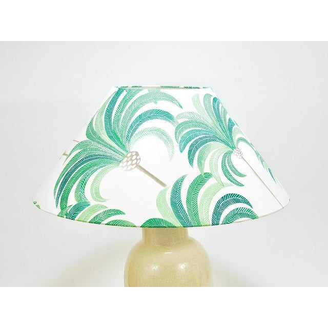 Riviera Palm Tree Table Lamp with Matching Pillow by Tommaso Barbi, 1970s, Set of 2 For Sale - Image 12 of 18