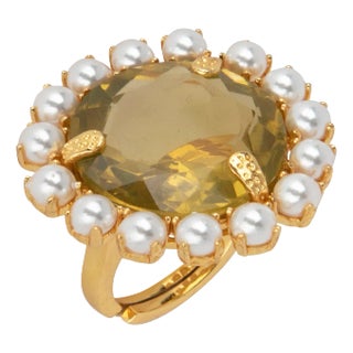 Clementine Ring, Yellow, Size 7 For Sale