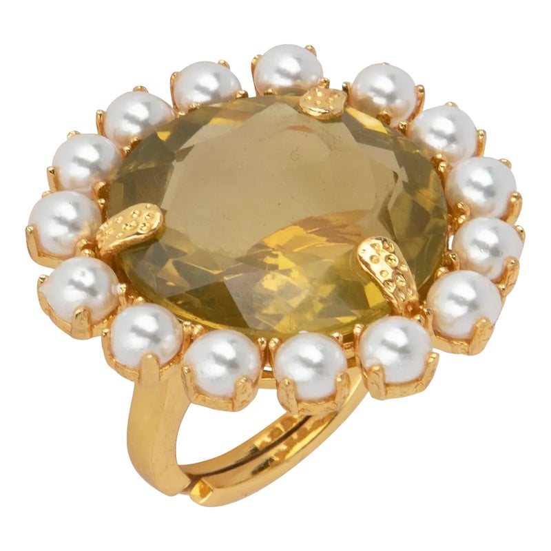 Clementine Ring, Yellow, Size 7