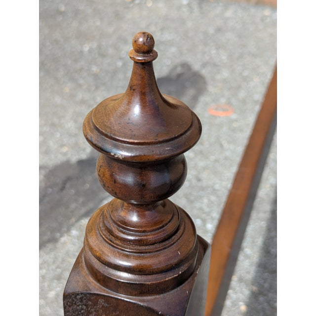 Vintage Full-Size Solid Wood Bed Frame For Sale In Washington DC - Image 6 of 9