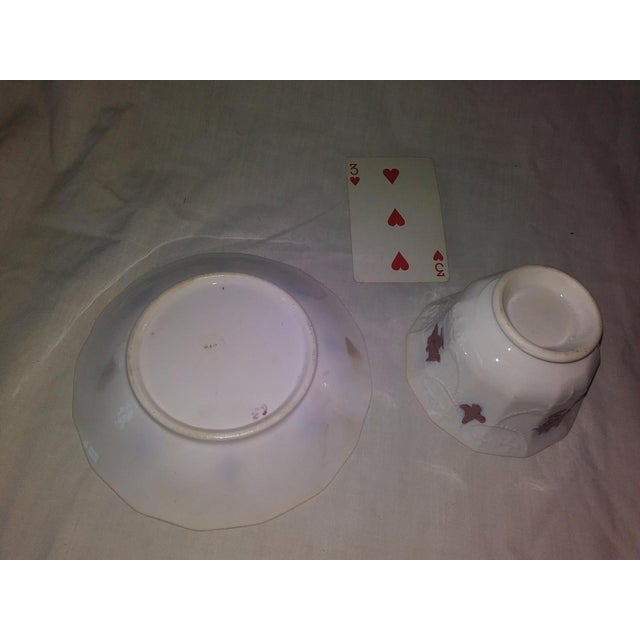 19th Century Handle-less Teacup Adderley CHELSEA Embossed Porcelain For Sale - Image 10 of 12
