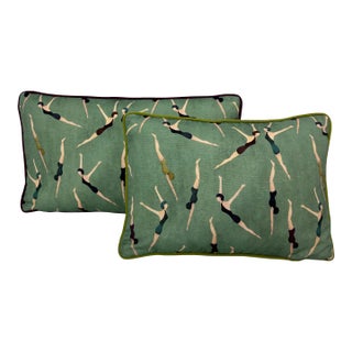 S. Harris Pallas Athena Pisces Lumbar Pillows - Set of 2 For Sale