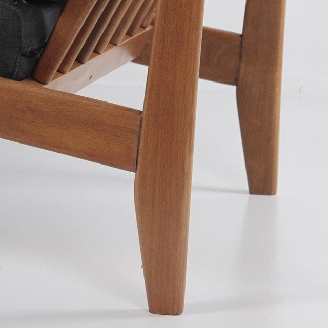 Vintage Italian Beech Armchair, 1960s For Sale - Image 12 of 13