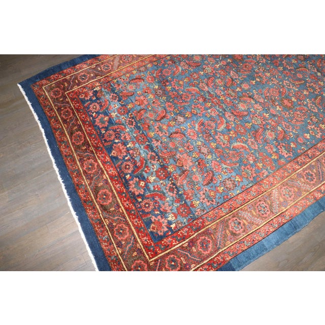 Persian Stunning Antique Persian Bakshaish - 6' x 10'8" For Sale - Image 3 of 9