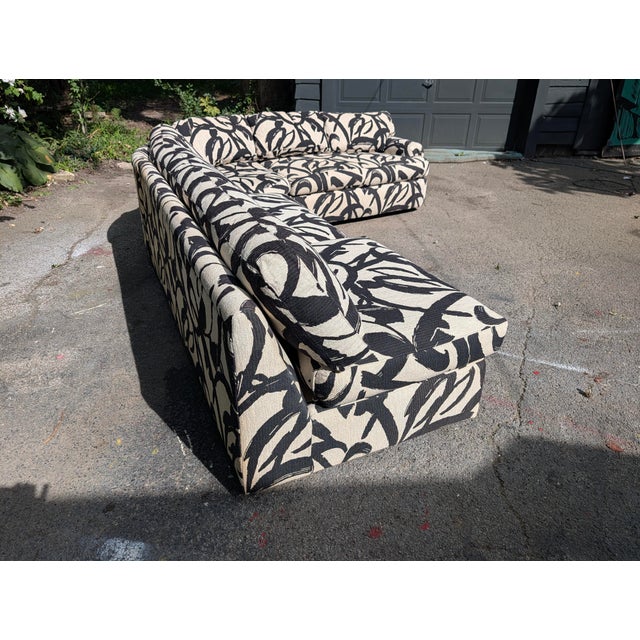 Mid-Century Modern Vintage Three Piece Sectional Sofa by Directional For Sale - Image 3 of 12