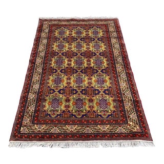 Hand-Knotted Rug - 4.3 X 6.4 Ft - Geometric Pattern For Sale